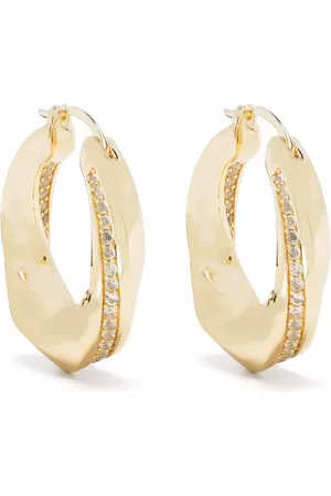 TOM WOOD Infinity Rock-Crystal -plated sterling-silver hoops