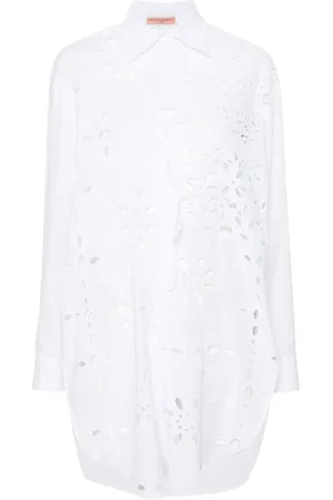 ERMANNO SCERVINO Broderie-anglaise cotton shirt