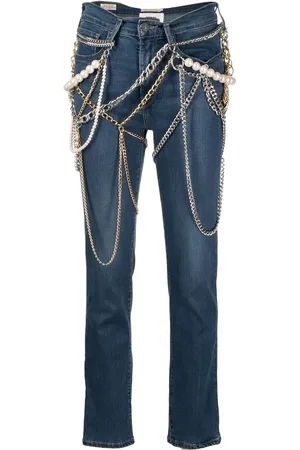 JUNYA WATANABE Chain-detail straight-leg jeans