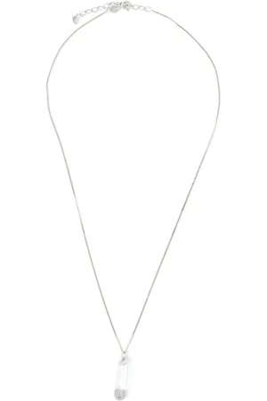TRUE ROCKS Small safety pin pendant necklace