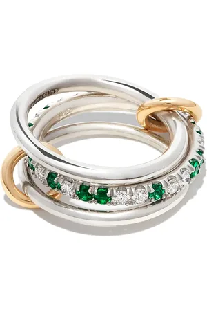 SPINELLI KILCOLLIN 18kt gold Petunia emerald and diamond ring