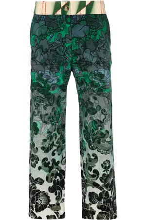 PIERRE-LOUIS MASCIA Floral-print straight trousers