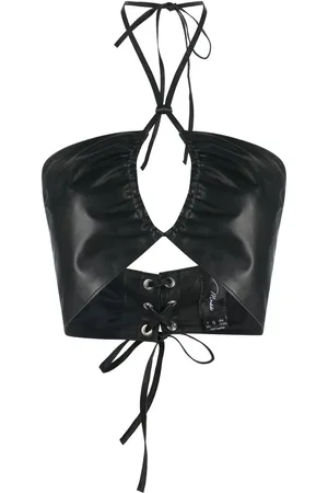 Manokhi Alba leather bustier top