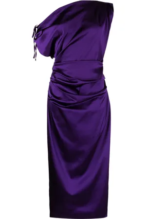 TALBOT RUNHOF Gathered satin minidress