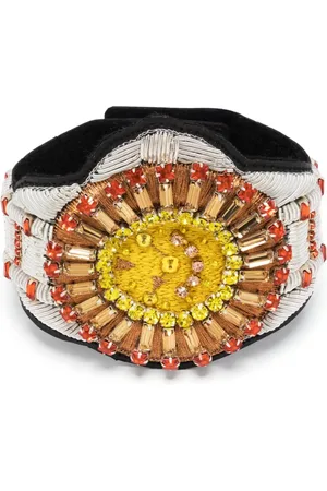 WALTER VAN BEIRENDONCK Sun embroidered cuff bracelet