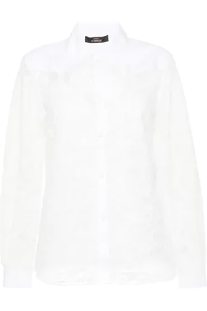 Twin-Set Embroidered layered organza shirt