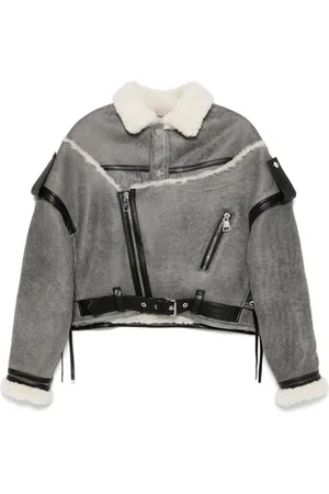 Manokhi Shearling-collar jacket