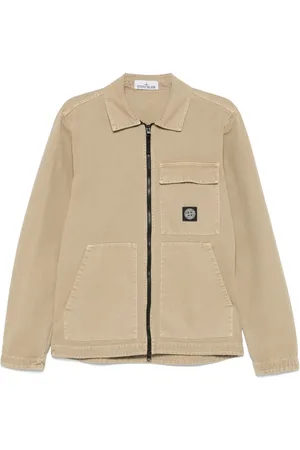 Stone Island Logo-patch shirt