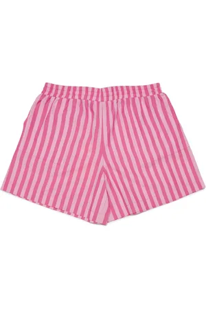 MAX&Co. Kids Logo-embroidered striped shorts