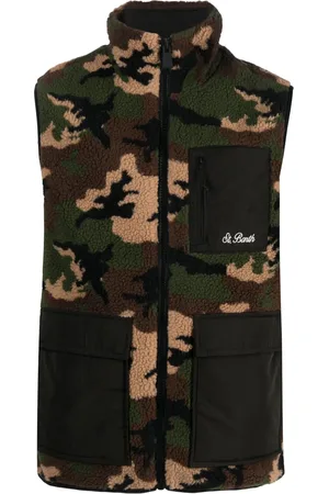 MC2 SAINT BARTH Camouflage-print zipped gilet
