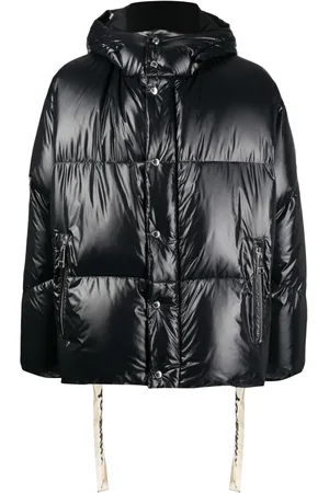 Khrisjoy Logo-tape detail hooded padded jacket