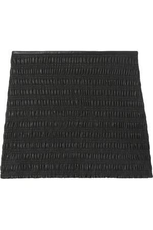 Proenza Schouler Faux-leather smocked miniskirt