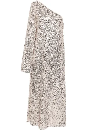 ROTATE Sequin embellished one-shoulder dress