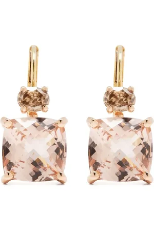 WOUTERS & HENDRIX 18kt rose diamond and morganite earrings