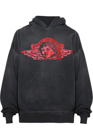 SAINT MXXXXXX Graphic-print cotton hoodie