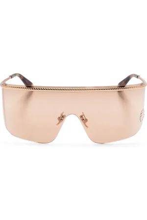 Roberto Cavalli Logo-plaque oversize-frame sunglasses