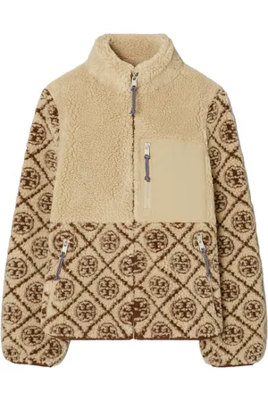 Tory Burch T Monogram fleece jacket