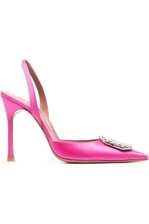 Amina Muaddi Camelia 105mm slingback pumps