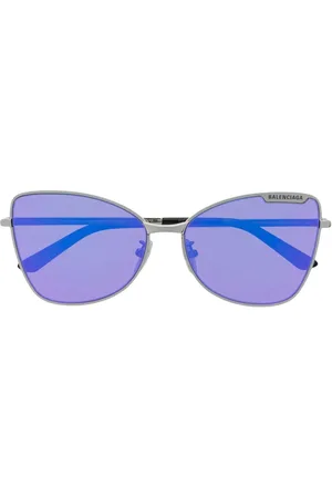 Balenciaga Logo-plaque butterfly-frame sunglasses