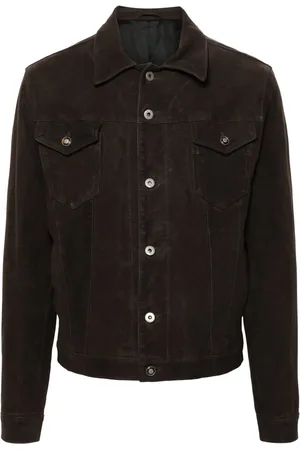 ERALDO Sculpted-buttons leather jacket