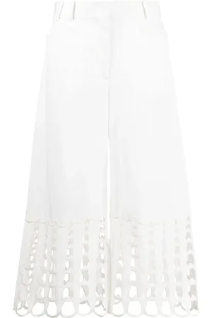 Stella McCartney Cut-out detailing cropped trousers