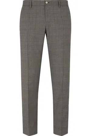 Dolce & Gabbana Glen-plaid wool tailored trousers