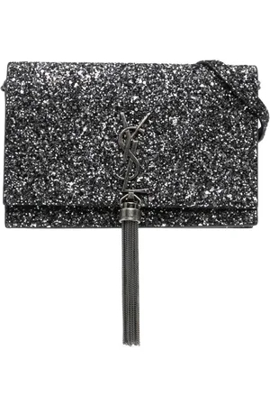 Saint Laurent 2018 Metallic Glitter Monogram Kate Tassel Chain Wallet crossbody bag