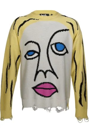 HACULLA Face-motif wool jumper
