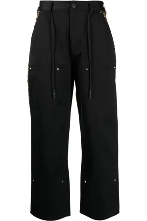 CLOT Carpenter leopard-print trim trousers