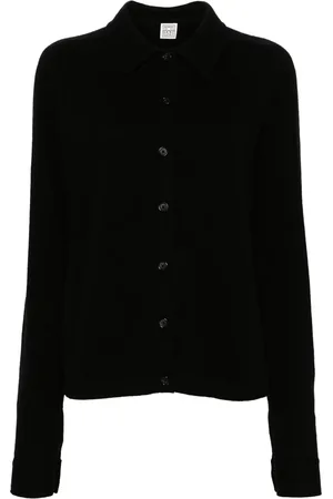 Totême Shirt-collar cashmere cardigan