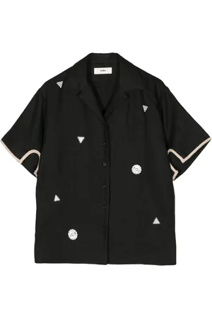 Muller Of Yoshiokubo Lino crystal-embellished linen shirt