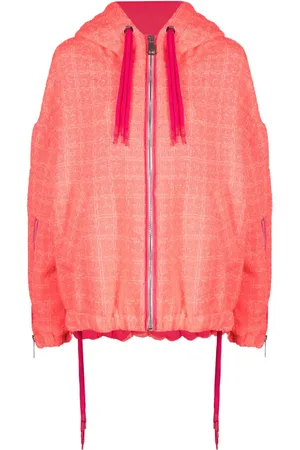 Khrisjoy Tweed drawstring hood jacket