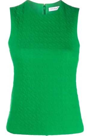 Dior 2010s houndstooth sleeveless top