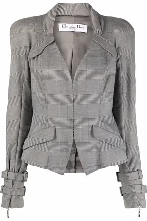 Dior 1990s plaid check jacket