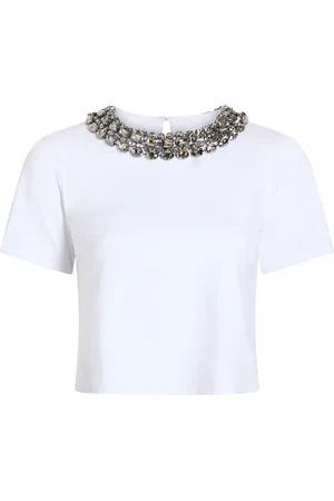 Cinq A Sept Crystal-embellished blouse