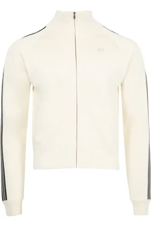 WALES BONNER Stripe-detail zip-up sweatshirt