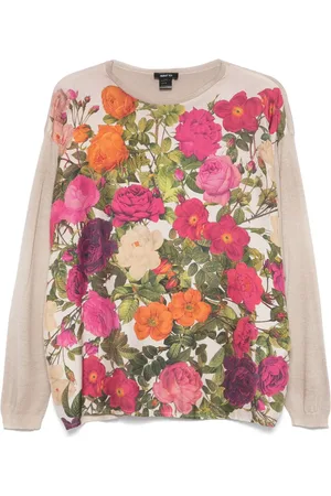AVANT TOI Floral-print knitted top