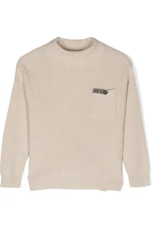 Brunello Cucinelli Mock-neck ribbed-knit jumper