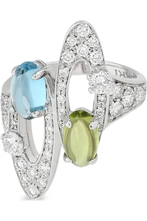 Bvlgari 18K white gold Elisia multistone ring