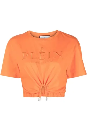 Philipp Plein Embroidered-logo cropped T-shirt