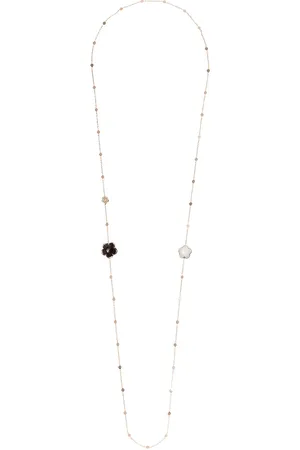 Pasquale Bruni 18kt rose gold Bon Ton smokey quartz, milky quartz and diamonds necklace