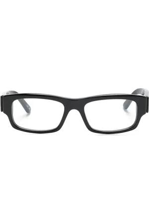 Balenciaga Logo-print rectangle-frame glasses
