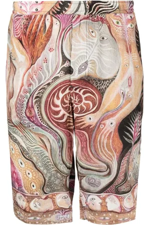Endless Joy Dark Star graphic-print silk shorts