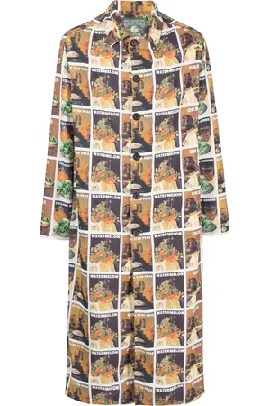 DENIM TEARS Graphic-print long-length shirt