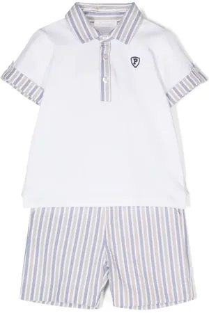 PATACHOU Striped cotton shorts set