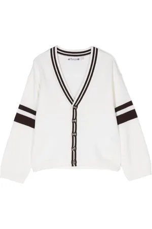 BONPOINT Corbin stripe-trim cardigan