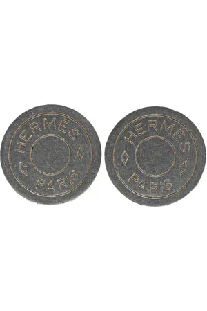 Hermès 20th Century Palladium Plated Bijouterie Fantaisie Clou De Selle Clip On Earrings costume earrings