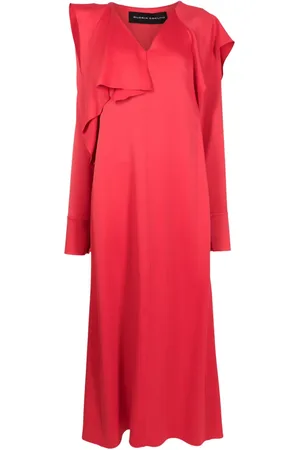 Gloria Coelho Draped satin maxi dress