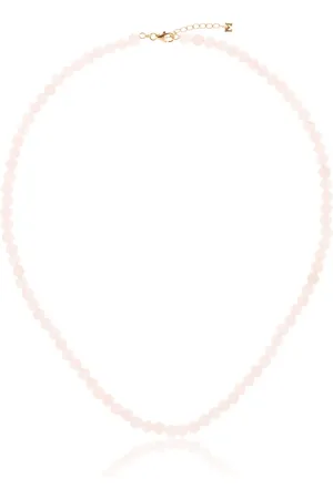 Mateo 14kt yellow rose quartz necklace