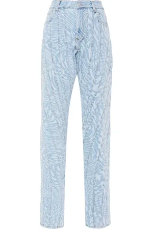 MUGLER Star-print tapered jeans